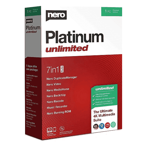 Nero Platinum Unlimited – licence perpétuelle / 1 appareil