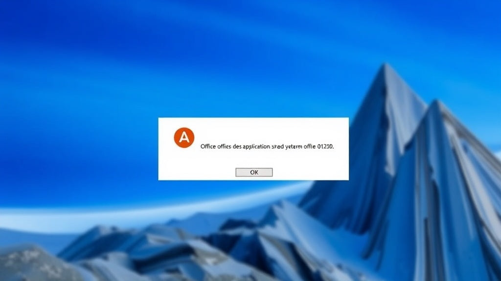 Message d'erreur 0xc0000142 au lancement d'une application Microsoft Office sur Windows avec options de résolution