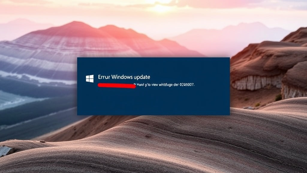 Message d'erreur 0x80248007 Windows Update affiché sur écran d'ordinateur avec code d'échec de téléchargement de mise à jour