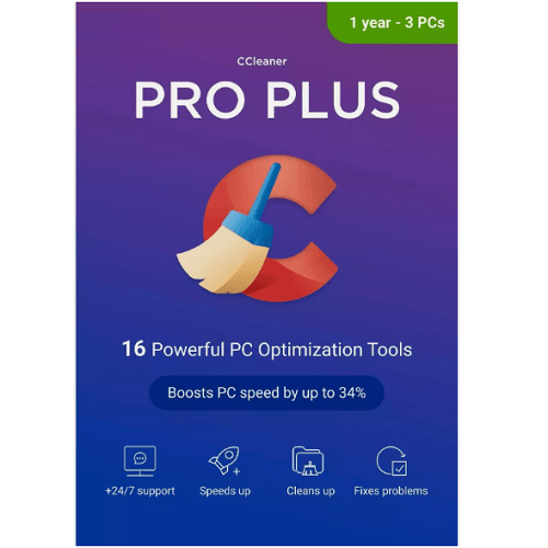 CCleaner Professional Plus - 1-an / 3-PC
