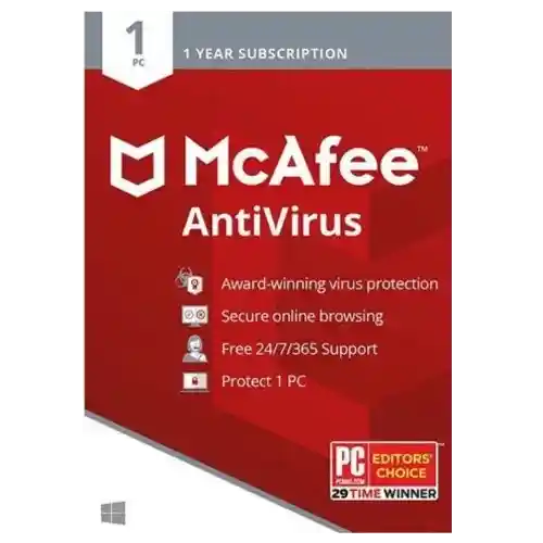 McAfee AntiVirus - 1-an / 1-PC