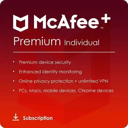 McAfee+ Premium Individuel - 1-an / Appareils illimités
